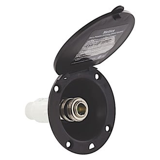 Valterra® - Black Plastic Spray-Away Port