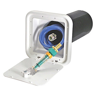 Valterra® - White Plastic Spray-Away Port with Quick Connect Valve