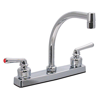 Valterra® - Plastic Chrome Plated Hi-Arc Kitchen Faucet with Levers Handles