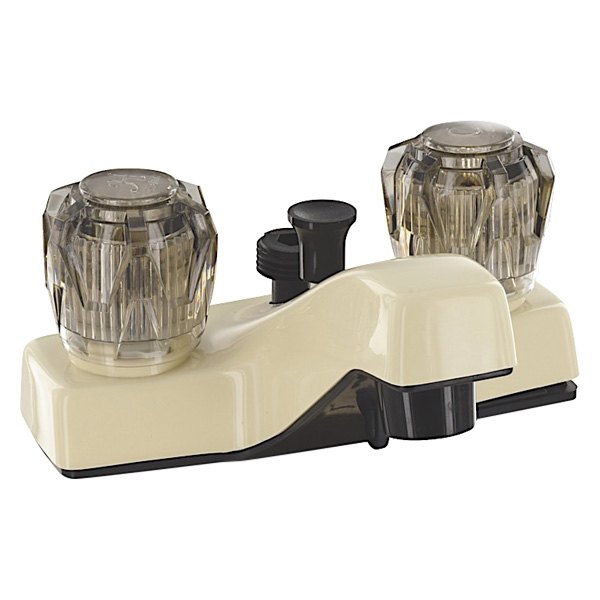 Valterra® - Phoenix™ Biscuit Lavatory Faucet with Smoked Knobs Handles & Diverted