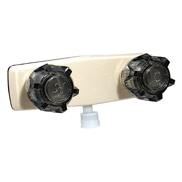 Valterra® - Biscuit Brass Shower Control Valve with Smoke Knobs Handles & Vacuum Breaker