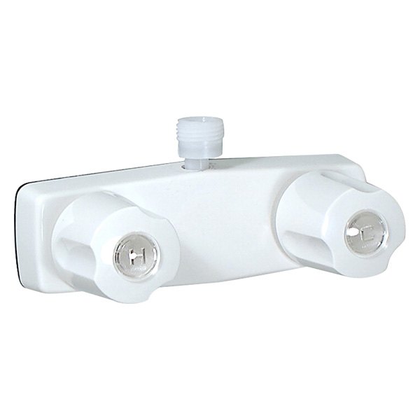 Valterra® - White Plastic Shower Control Valve with White Knobs Handles & Vacuum Breaker