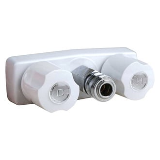 Valterra® - Phoenix™ White Tub & Shower Faucet with Knobs Handles & Quick Connect