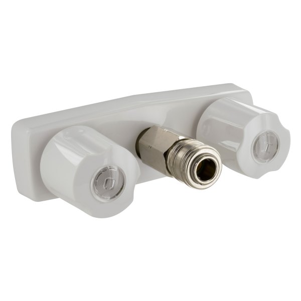 Valterra® - White Tub & Shower Faucet with Knobs Handles & Quick Connect