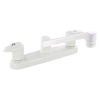 Valterra® - Catalina Plastic White D-Spud Kitchen Faucet with Levers Handles