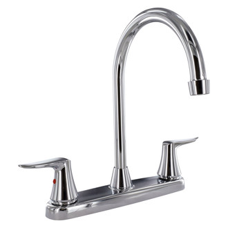 Valterra® - Catalina Plastic Polished Chrome Hi-Arc Kitchen Faucet with Levers Handles