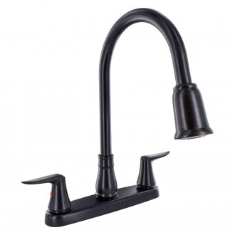 Dura Faucet DF-PK600C-ORB RV Kitchen Faucet with Classical Handles Oil Rubbed Bronze 