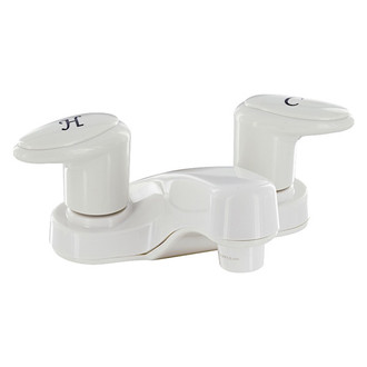 Valterra® - Catalina Plastic White Low-Arc Lavatory Faucet with Levers Handles