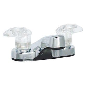 Valterra® - Chrome Lavatory Faucet with Clear Arcylic Lever Handle
