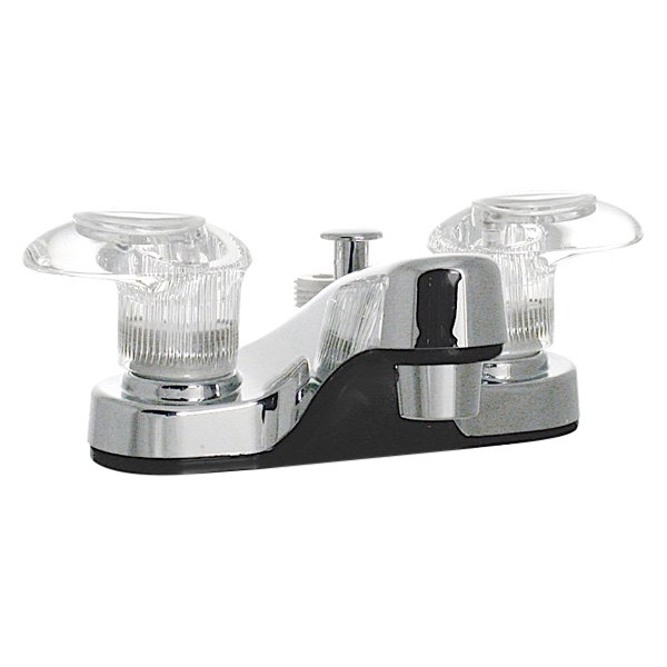 Valterra® - Chrome Lavatory Faucet with Clear Arcylic Lever Handle & Diverter