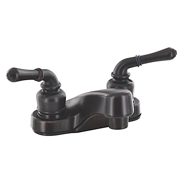 Valterra® - Rubbed Bronze Coated Plastic Lavatory Faucet with Teapot Levers Handles