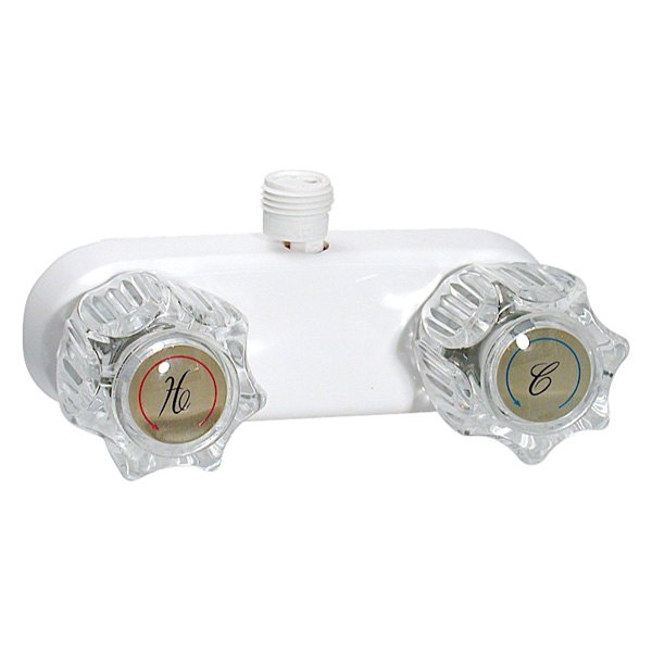 Valterra® - Phoenix™ White Shower Control Valve with Clear Knobs Handles & Vacuum Breaker