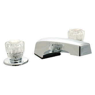 Valterra® - Catalina Plastic Chrome Plated Adjustable Garden Tub Filler with Clear Knobs Handles