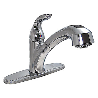 Valterra® - Chrome Pull-Out Hybrid Kitchen Faucet with Levers Handles