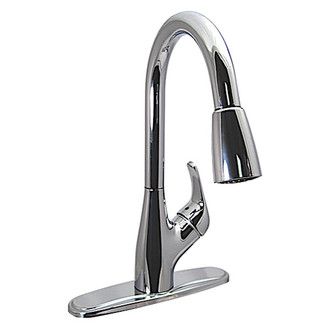 Valterra® - Phoenix™ Chrome Pull-Down Hybrid Kitchen Faucet with Lever Handle