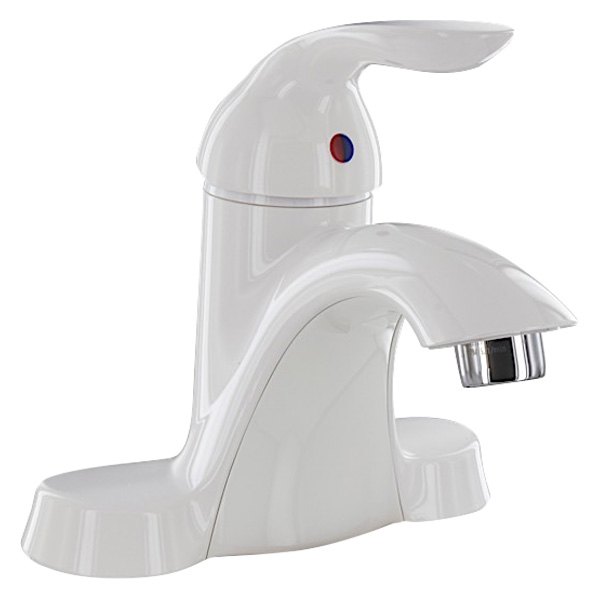 Valterra® - White Lavatory Hybrid Tall Single Lever Faucet with Lever Handle