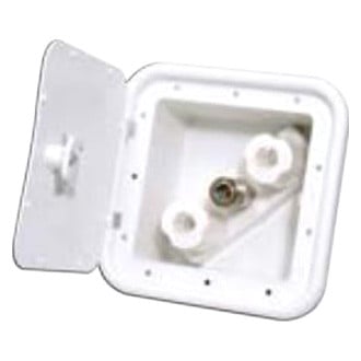 Valterra® - Plastic Polar White Exterior Shower Box with Quick Connect