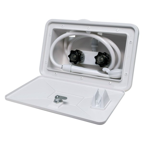 Valterra® - Catalina White Plastic Exterior Shower Box with Hose