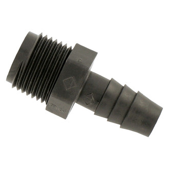 Valterra® - Black Plastic Barb Male Adapter (3/8" MPT x 3/8" Barb)