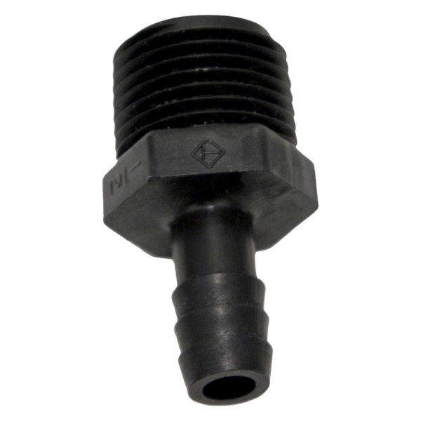 Black Plastic Barb Male Adapter (1/2" MPT x 3/8" Barb)
