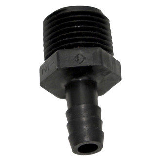 Valterra® - Black Plastic Barb Male Adapter (1/2" MPT x 3/8" Barb)
