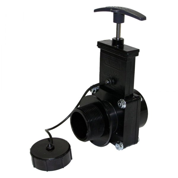 Valterra® T1001C - Black Sewer Waste Valve 1-1/2" Hub x 1-1/2" Male