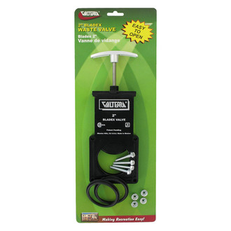 Valterra® - Bladex™ 2" Replacement Waste Valve Body with Metal Handle (Carded)