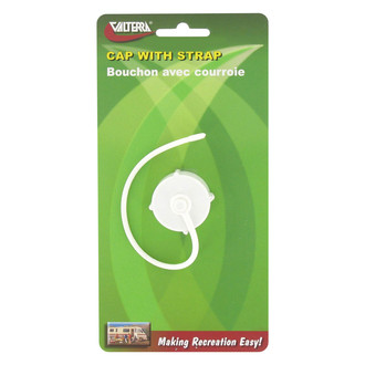 Valterra® - 3/4" FPT White Hose Cap with Strap