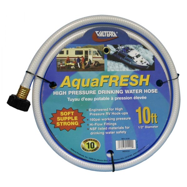 Valterra® - AquaFRESH™ 1/2" x 10' White High Pressure Drinking Water Hose
