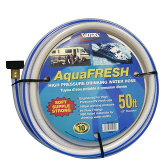 Valterra® - AquaFRESH™ 1/2" x 50' White High Pressure Drinking Water Hose