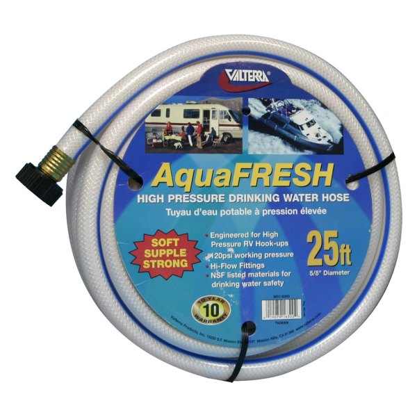 Valterra® - AquaFRESH™ 5/8" x 25' White High Pressure Drinking Water Hose