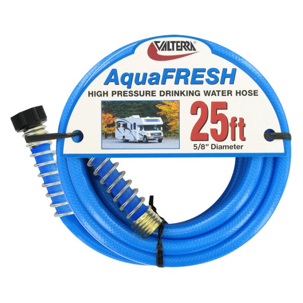 Valterra® - AquaFRESH™ 5/8" x 25' Blue High Pressure Drinking Water Hose with Hose Savers