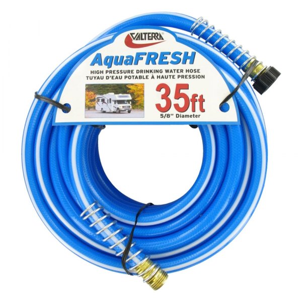 Valterra® - AquaFRESH™ 5/8" x 35' Blue Fresh Water Hose with Metal Hose Saver