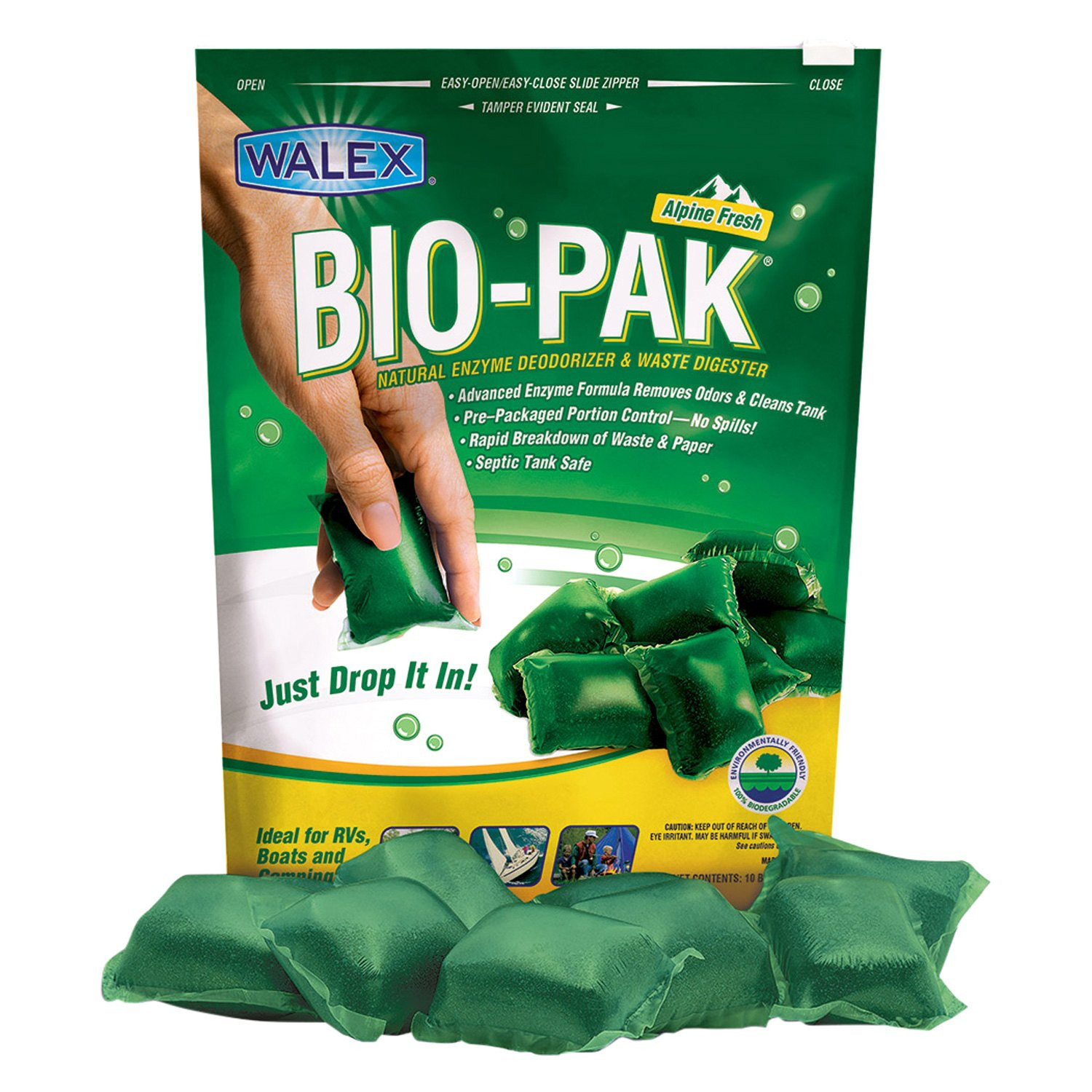 BANGKING 　わかめ Walex® BIOPPBG - Bio-Pak™ 1.7 oz. Fresh Holding Tank Treatment (10