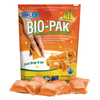 Walex® - Bio-Pak™ 1.7 oz. Tropical Breeze Holding Tank Treatment (10 Pieces)