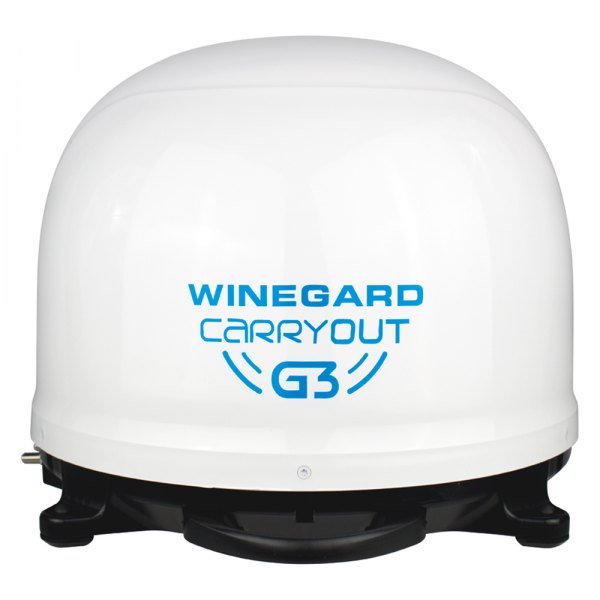 Winegard® - Carryout G3™ White Portable 2 Receivers Satellite TV Antenna