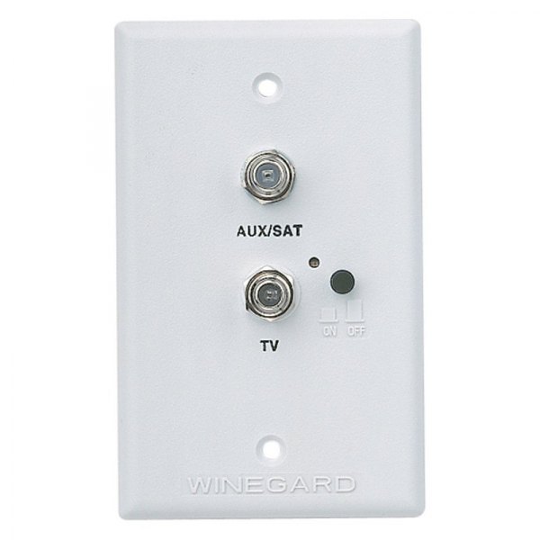 Winegard® - White Single TV & Satellite Wall Plate